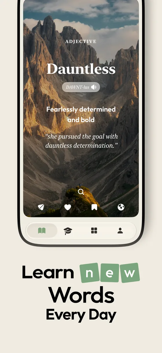 Neologics screenshot: learn new words every day